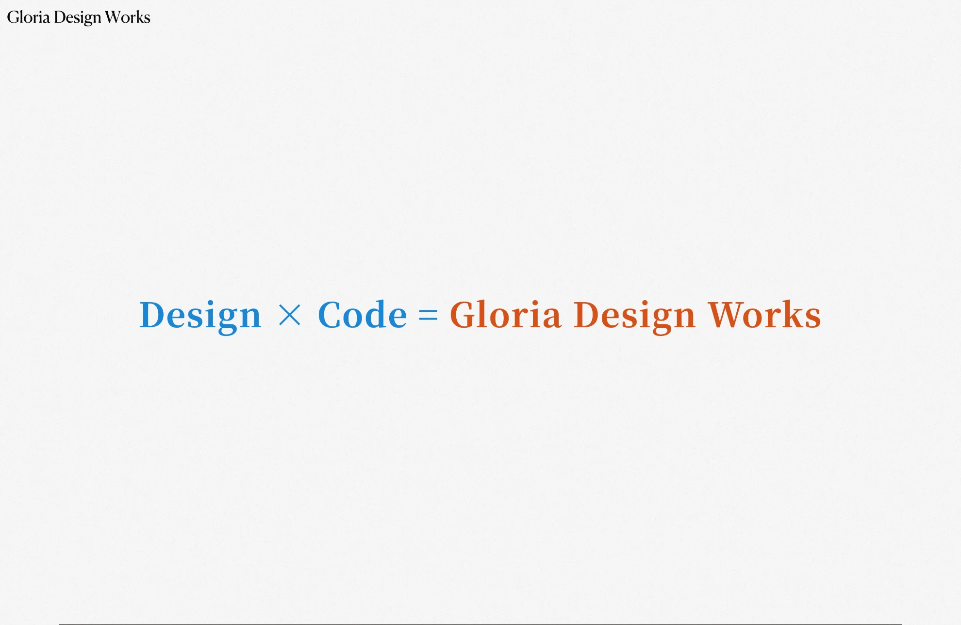 Gloria Design Works Portfolio Site
